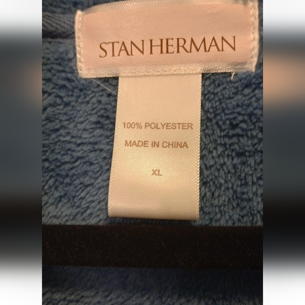 XL Cozy Blue Hooded Loungewear / Pajama Set By Stan Herman NWOT - Picture 5 of 6